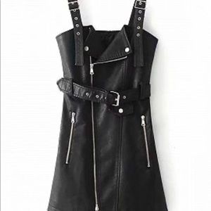 ZARA leather dress m/l